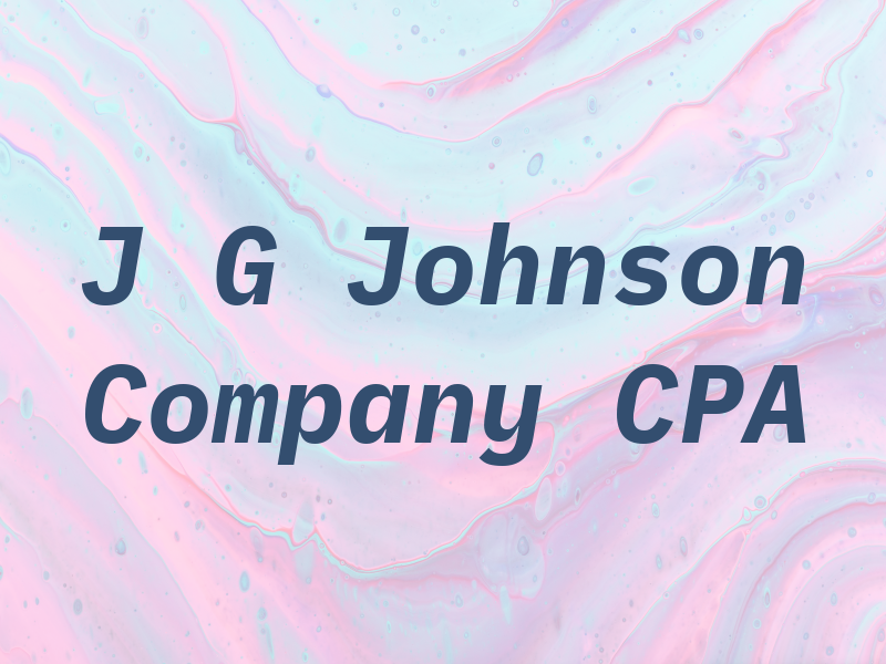 J G Johnson Company CPA