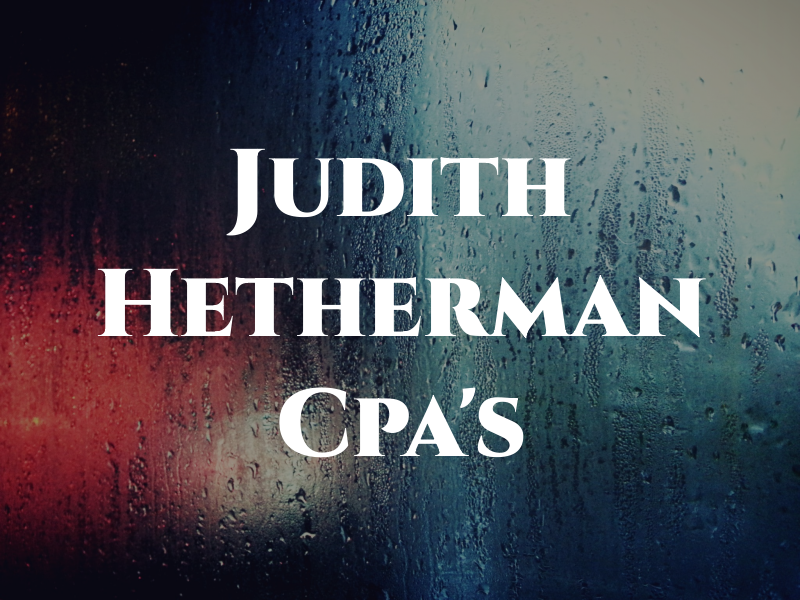 Judith Hetherman & Co, Cpa's