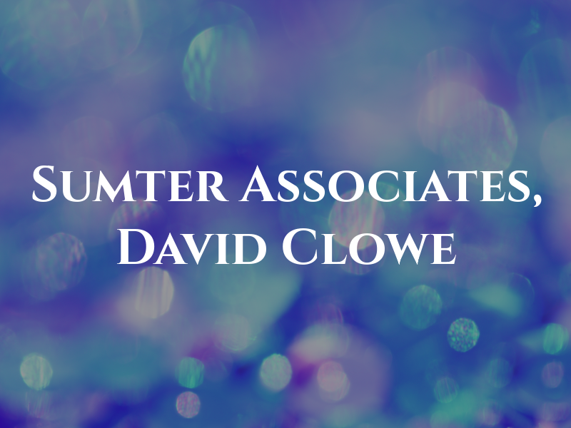 JD Sumter & Associates, David Clowe CPA