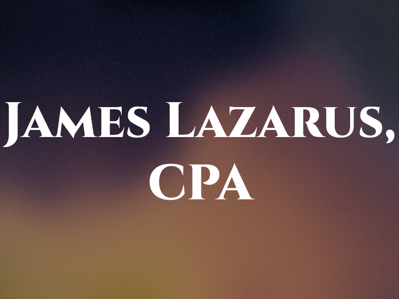 James Lazarus, CPA