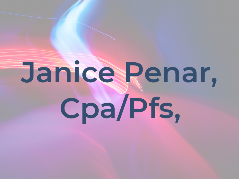 Janice Penar, Cpa/Pfs, CFP