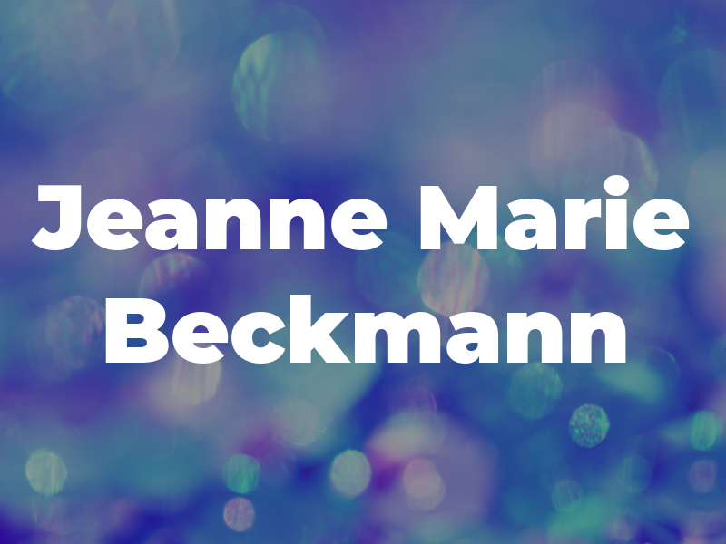 Jeanne Marie Beckmann