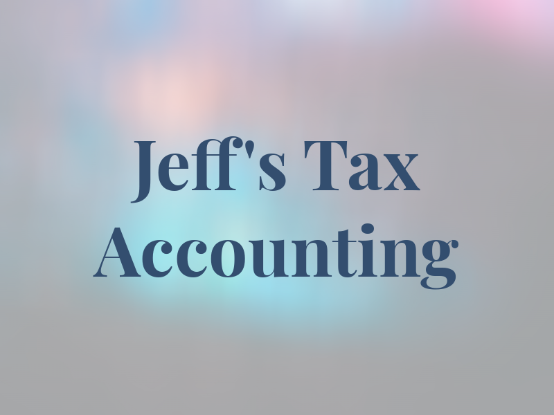 Jeff's Tax Accounting