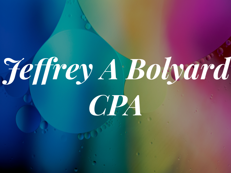 Jeffrey A Bolyard CPA