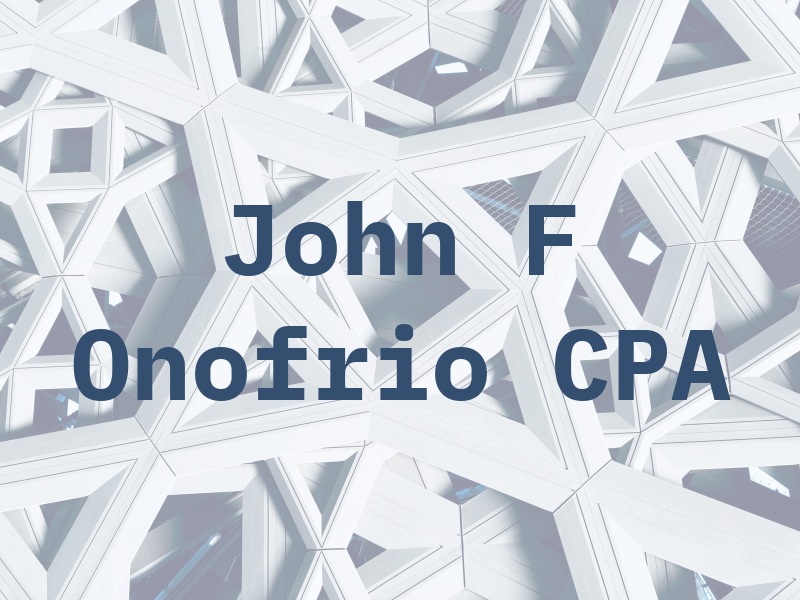 John F Onofrio CPA