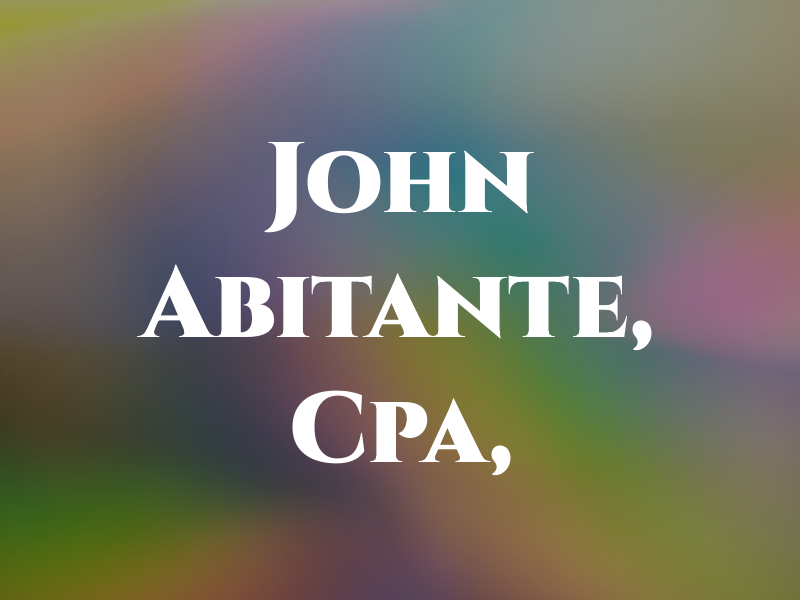 John L Abitante, Cpa, PA