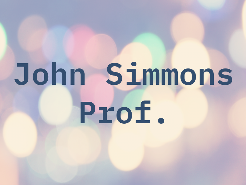 John Simmons JD LLM Prof. Co.