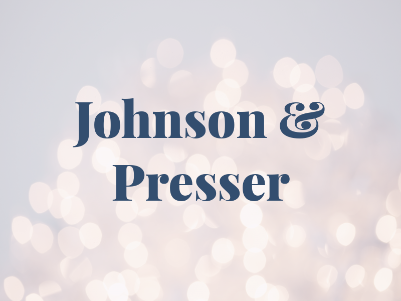 Johnson & Presser