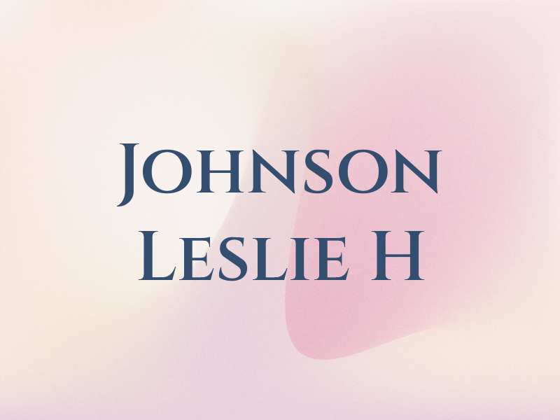 Johnson Leslie H