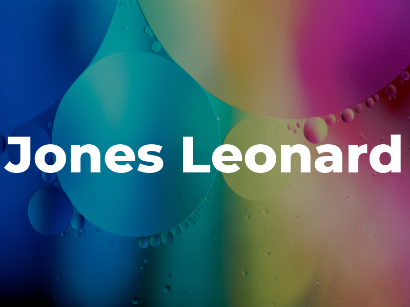 Jones Leonard