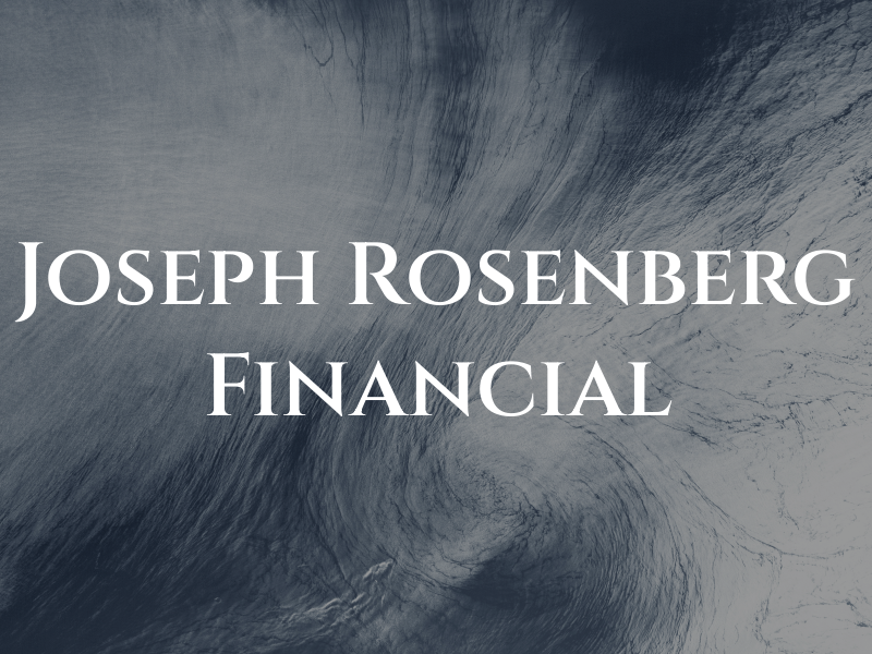 Joseph I Rosenberg Cfa Financial