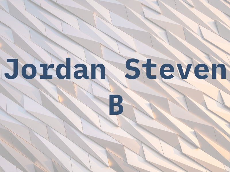 Jordan Steven B