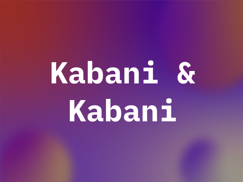 Kabani & Kabani