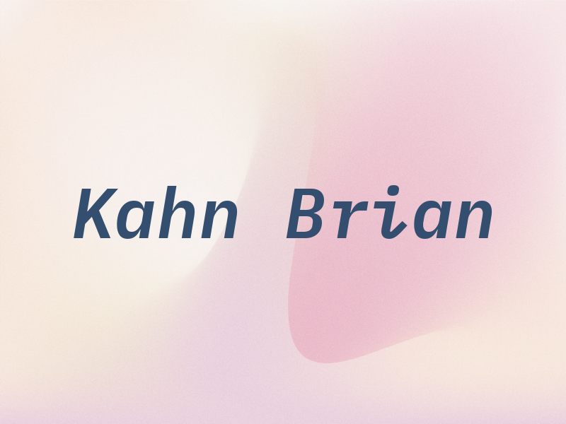 Kahn Brian