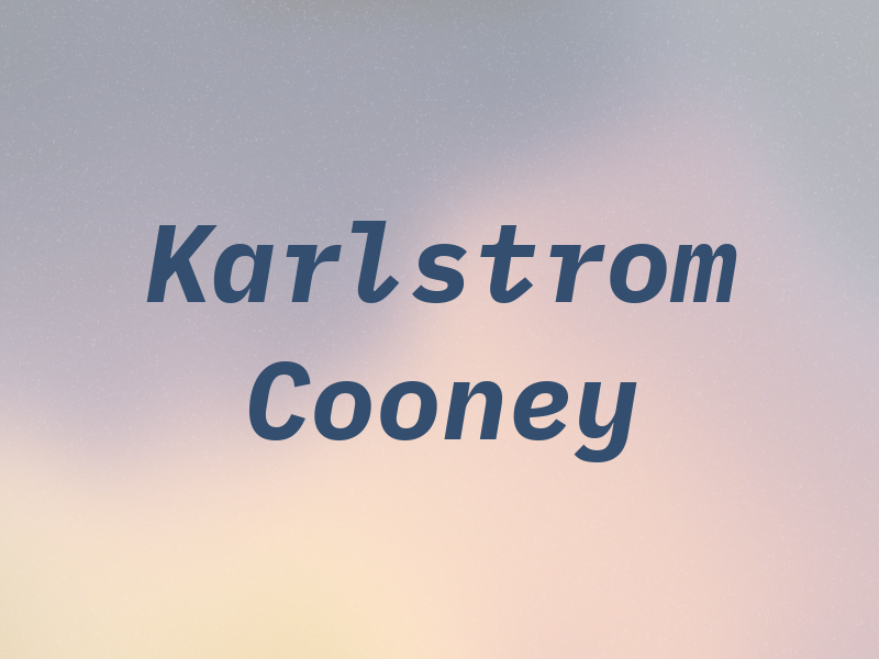 Karlstrom Cooney