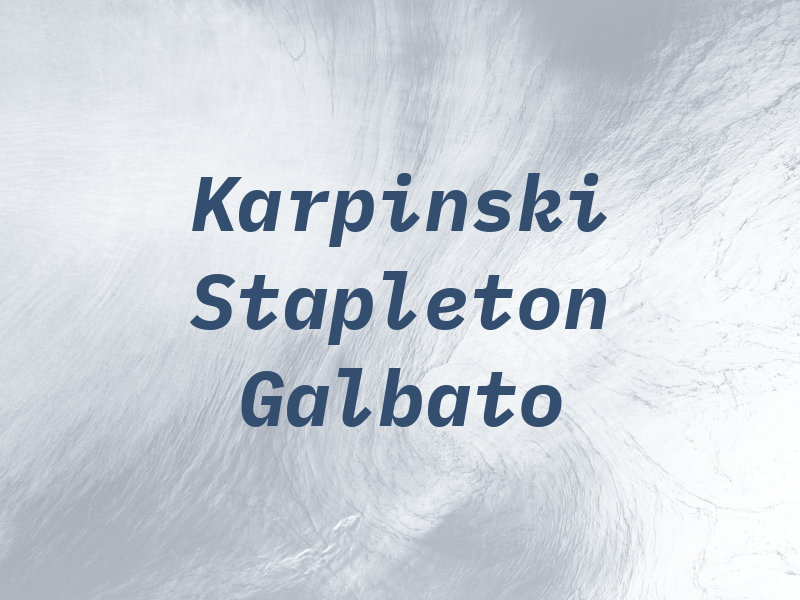 Karpinski Stapleton Galbato
