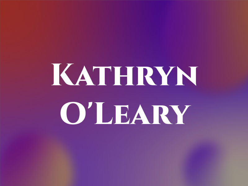 Kathryn O'Leary