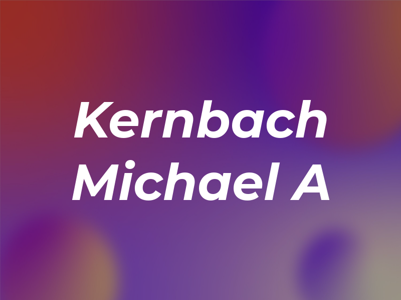 Kernbach Michael A