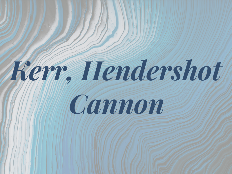 Kerr, Hendershot & Cannon