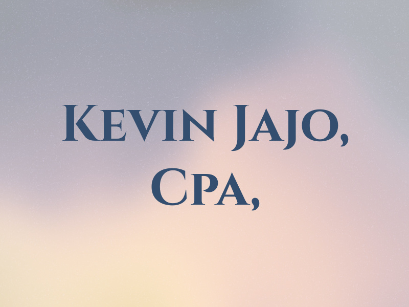 Kevin Jajo, Cpa, MST