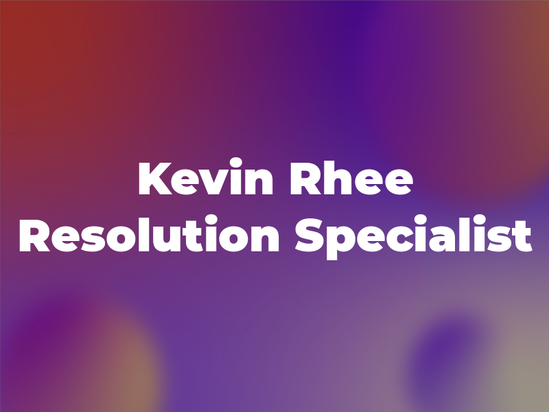 Kevin Y. Rhee , EA TAX Resolution Specialist