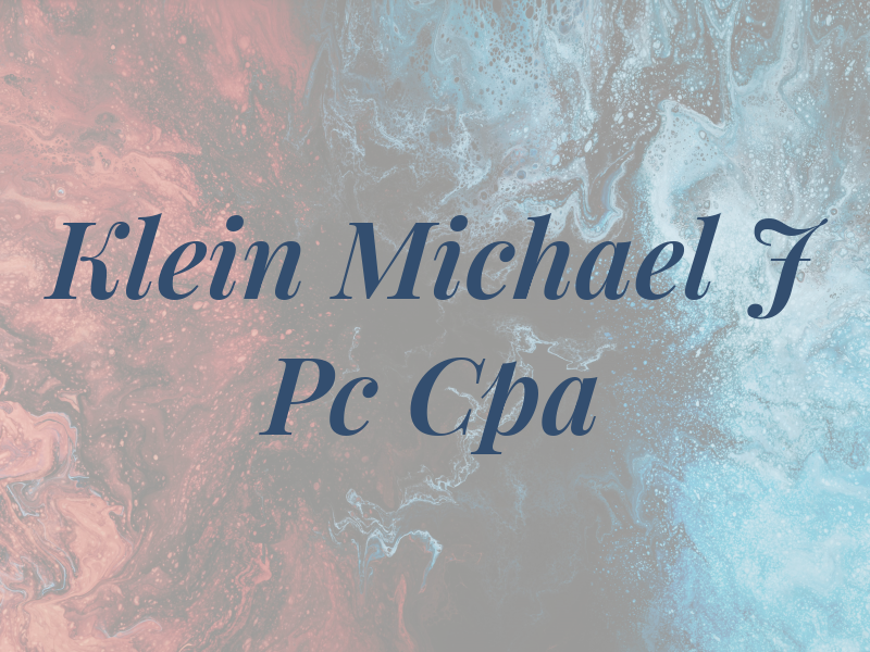 Klein Michael J Pc Cpa