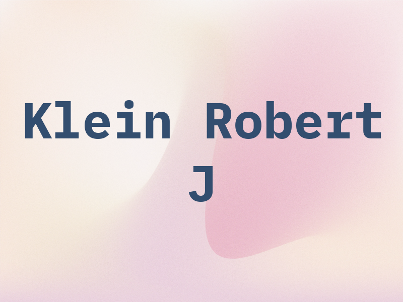 Klein Robert J