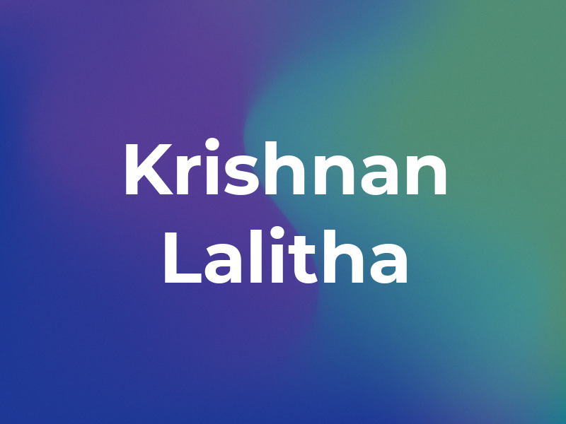 Krishnan Lalitha