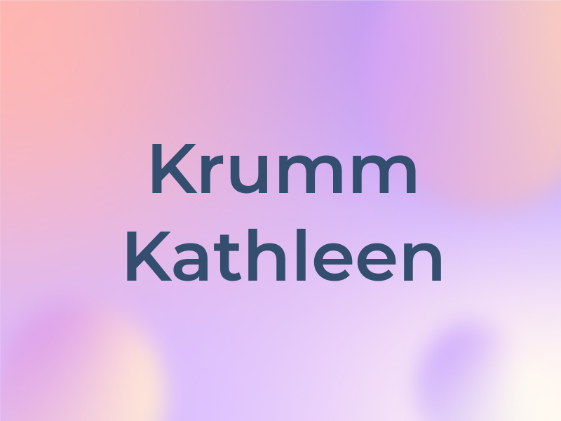 Krumm Kathleen