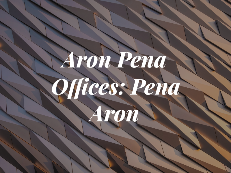 L Aron Pena Law Offices: Pena L Aron