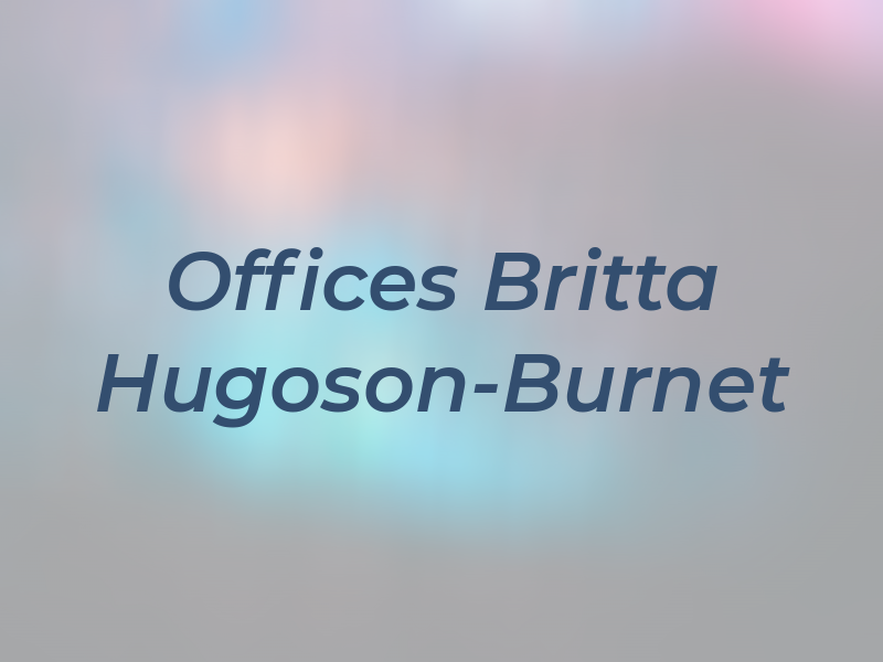 LAW Offices OF Britta Hugoson-Burnet