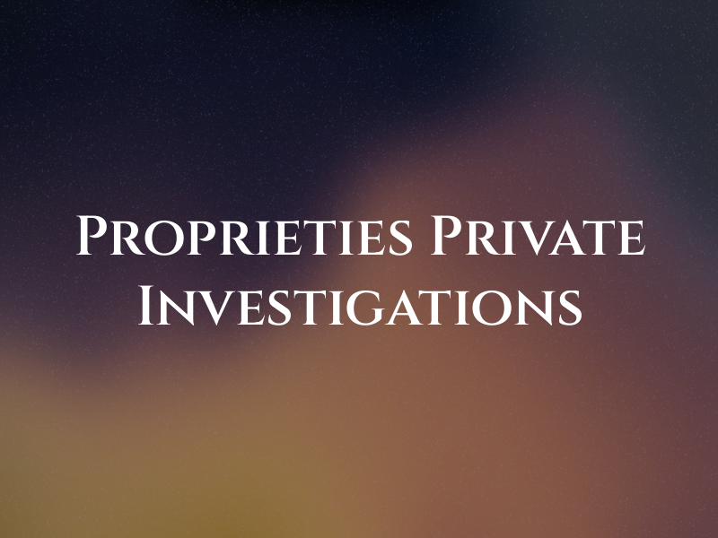 LJ Proprieties Private Investigations