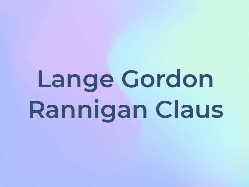 Lange Gordon Rannigan & Claus