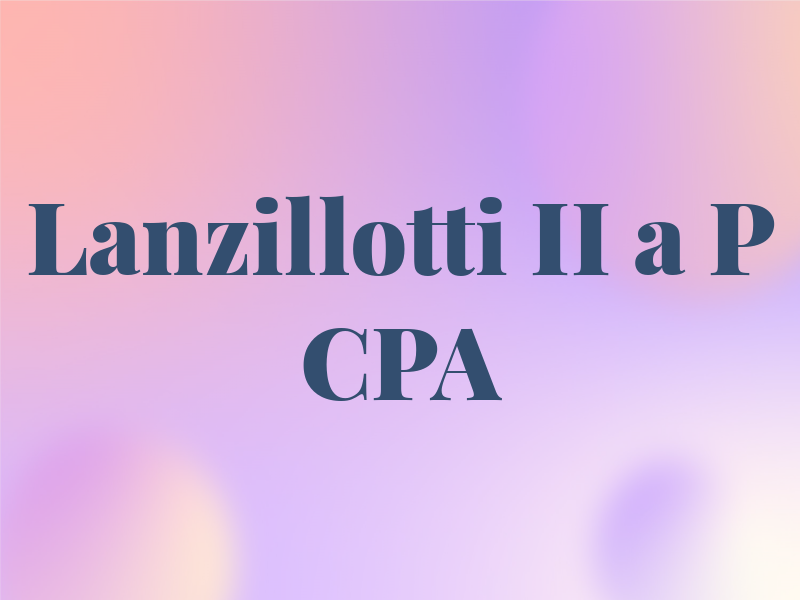 Lanzillotti II a P CPA