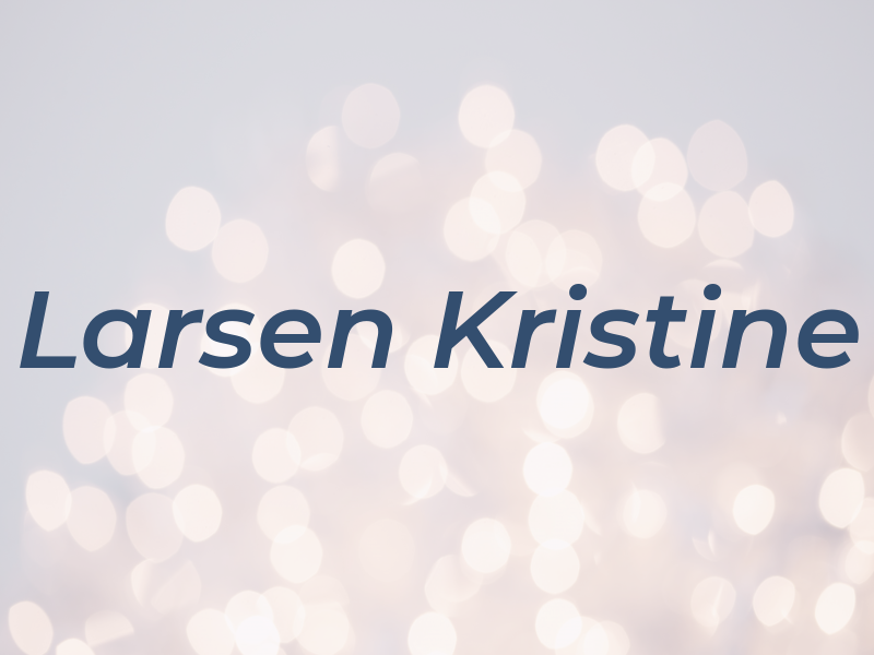 Larsen Kristine