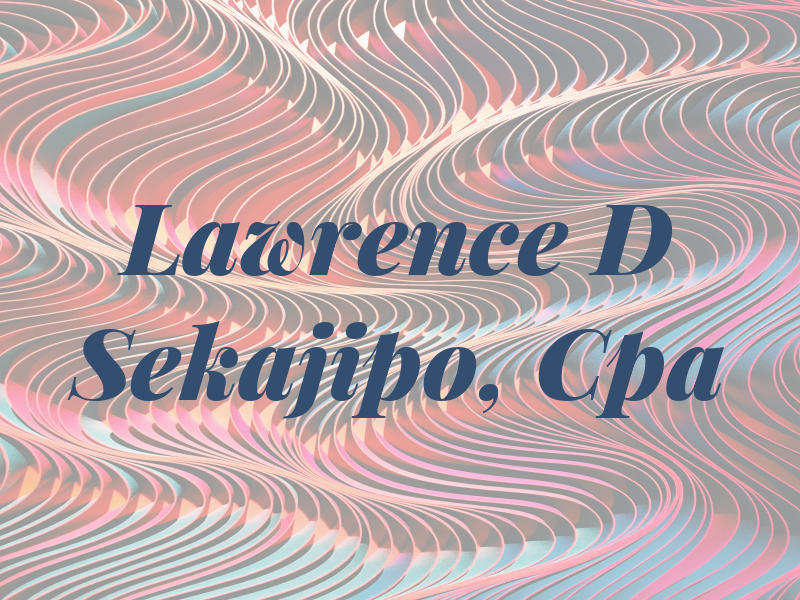 Lawrence D Sekajipo, Cpa