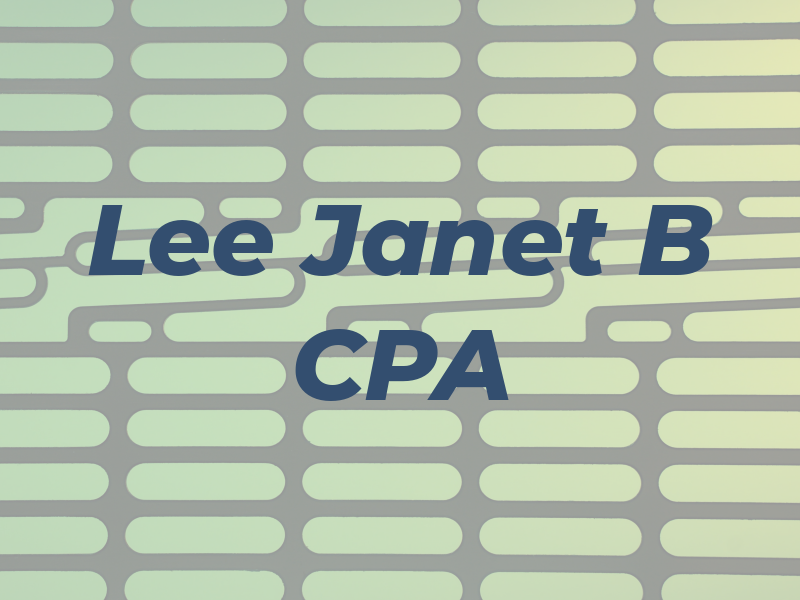 Lee Janet B CPA