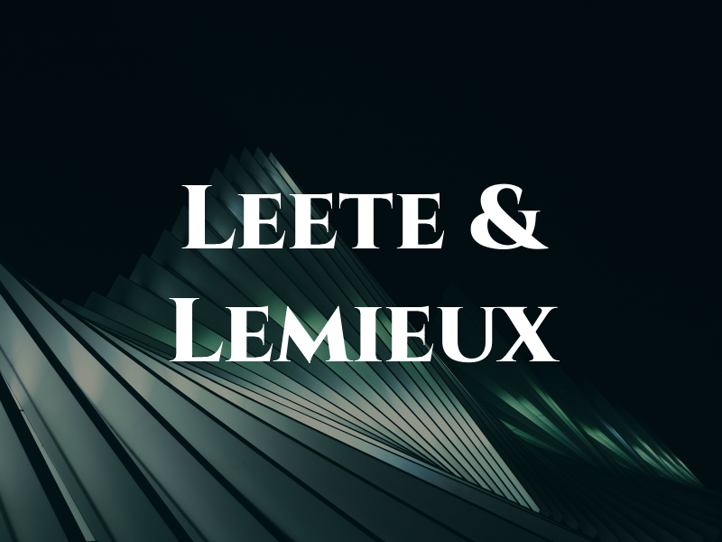 Leete & Lemieux