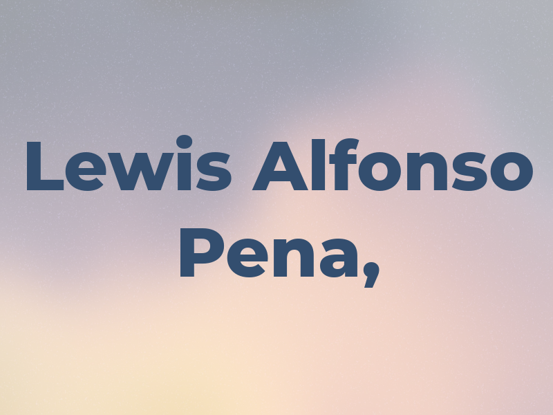 Lewis Alfonso Pena, CPA