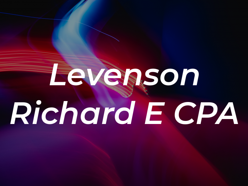 Levenson Richard E CPA