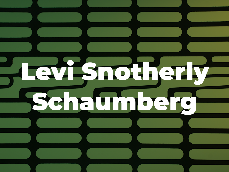 Levi Snotherly & Schaumberg