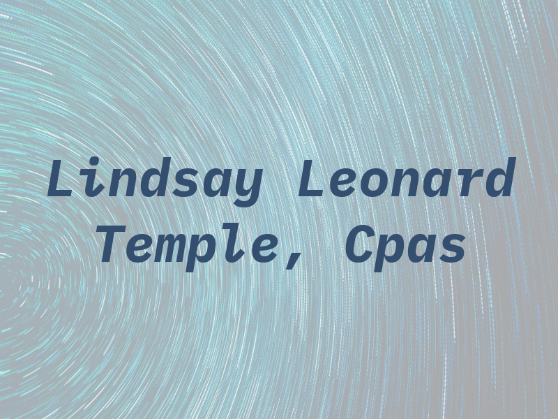 Lindsay Leonard Temple, Cpas