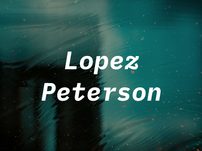 Lopez Peterson