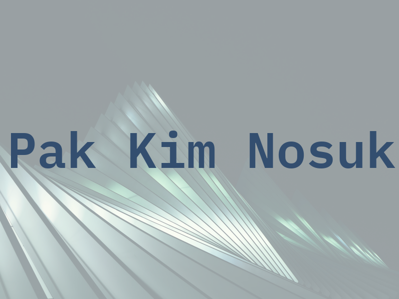 Pak Kim Nosuk