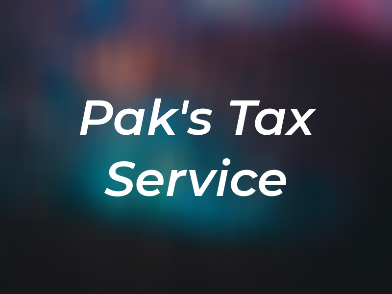 Pak's Tax Service