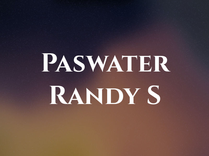 Paswater Randy S
