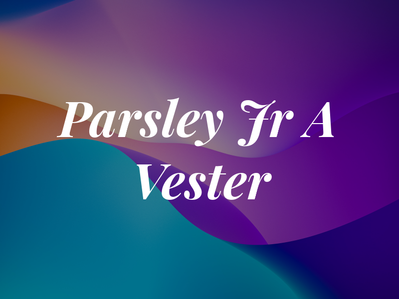 Parsley Jr A Vester