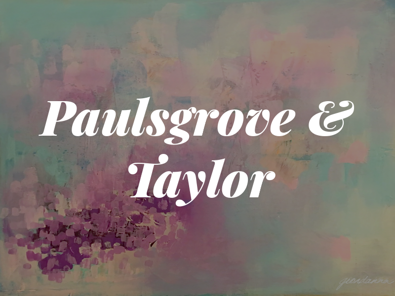 Paulsgrove & Taylor