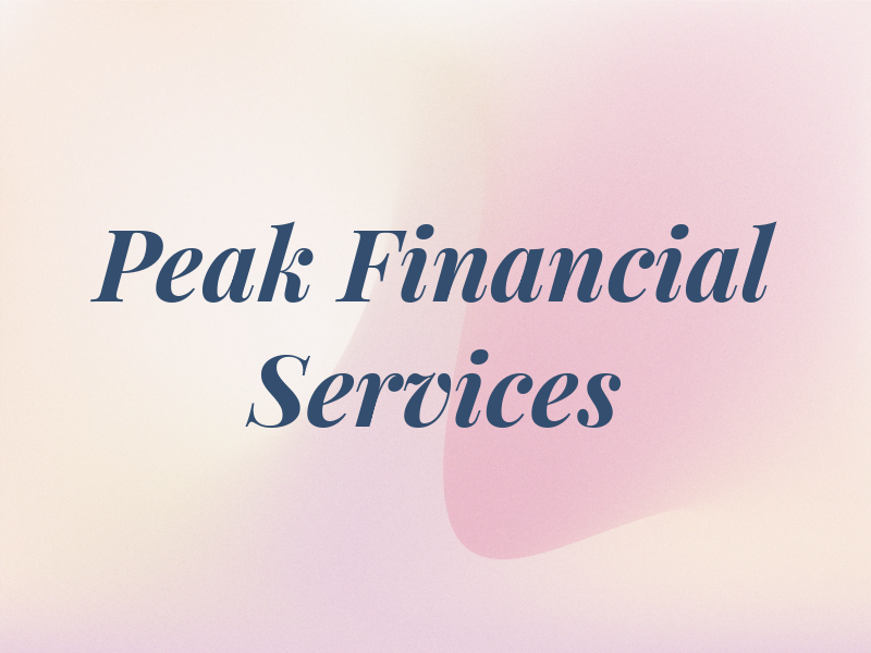 Peak Financial Services