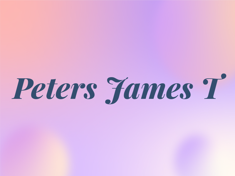 Peters James T